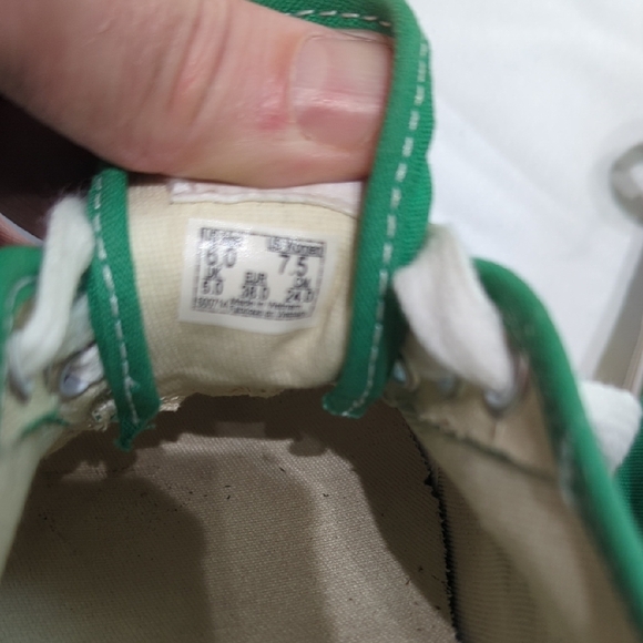 Vans Green Style 44 Sneakers with Colorful Heart Accents M 6, Very Cool!!! - Picture 9 of 16